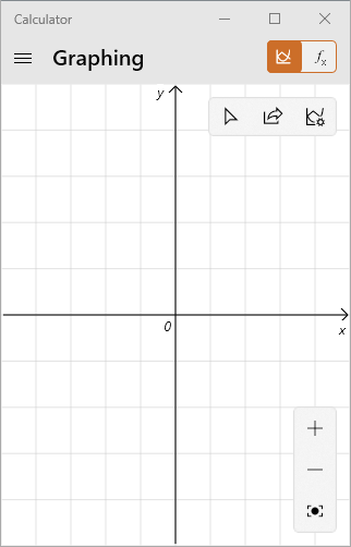 Windows 10 Calculator - Graphing Display