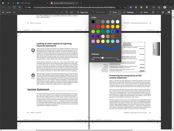 Microsoft Edge PDF editor / reader