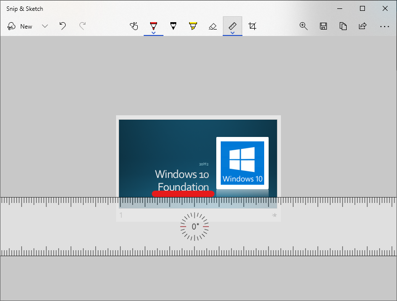 Snip & Sketch ruler