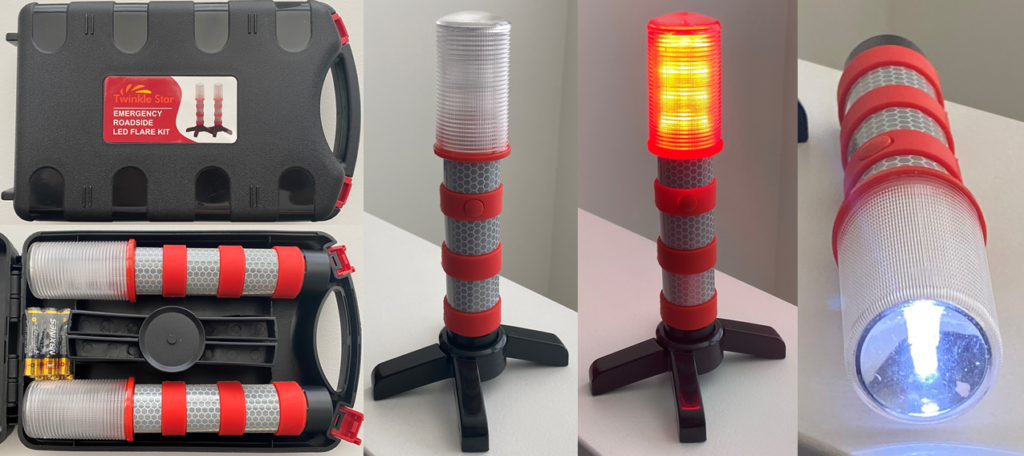 EMERGENCY 
ROADSIDE 
LED FLARE KIT 
Portable lighting